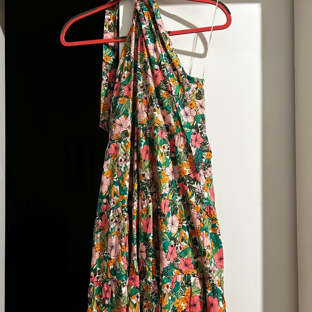 Floral High Neck Dress